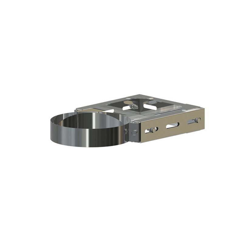 Edelstahl Wandhalter  für DW Schornstein Ø 130 mm verstellbar 225 mm - 338 mm