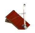 Schornsteindachabspannung Dachabspannung Teleskopstangen Abspannstange Ø 130 mm 2000 - 3000 mm