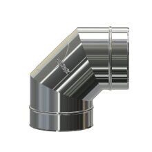 Edelstahl Schornstein Bogen Winkel  doppelwandig...