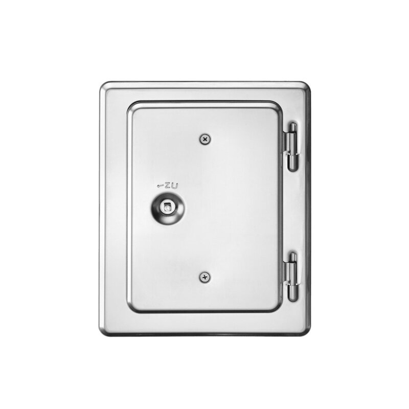 Edelstahl Kamintür 12x18 cm