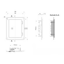 Edelstahl Kamintür 12x18 cm