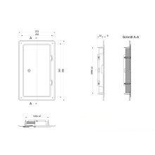 Edelstahl Kamintür 15x30cm