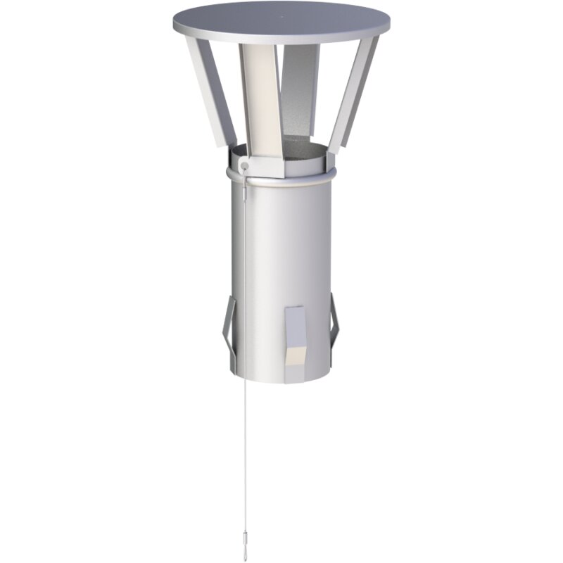 Regenhaube mit Universaleinschub 80-250 mm passend für einwandige und doppelwandige Systeme