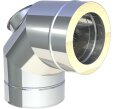Bogenelement Winkel 87° mit Revisionsöffnung für Öl und Gas DW 80-250mm Premium