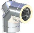 Bogenelement Winkel 90° mit Revisionsöffnung für Festbrennstoffe DW 80-225mm Premium