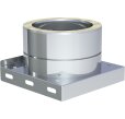 Grundplatte mit Kondensatablauf unten und 12,7mm Nippel DW 130-250mm Wandstärke 0,5 mm