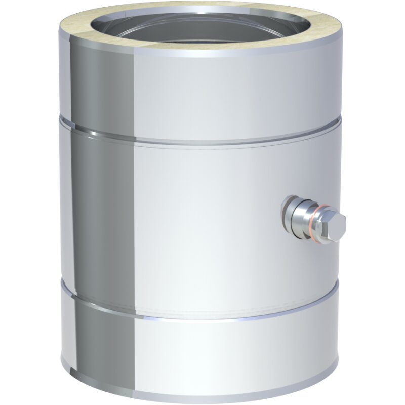 Messelement 250mm mit 12.7mm Muffe und Verschlussschraube DW 130-250mm Wandstärke 0,5 mm