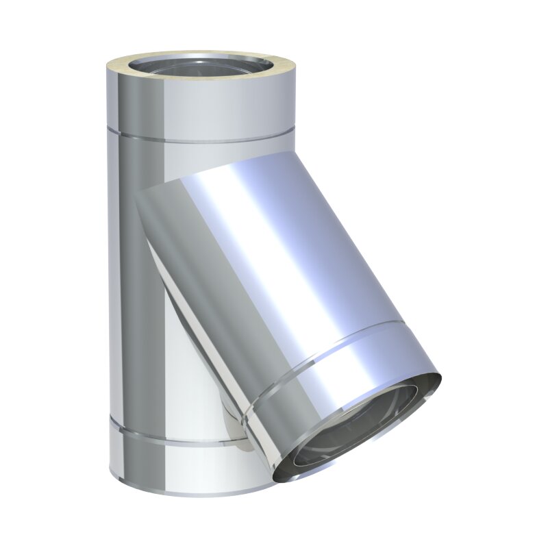 T-Anschluss 45° mit Wassernase DW 130-250mmWandstärke 0,5 mm