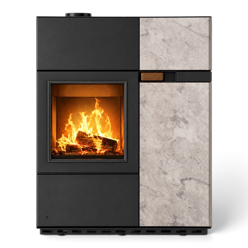 Quadra Duo - Hybridofen für Holz & Pellets Speckstein