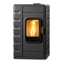 Ruby - eleganter Pelletofen 8 kW in Stahl