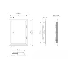 Edelstahl Kamintür 20x30 cm